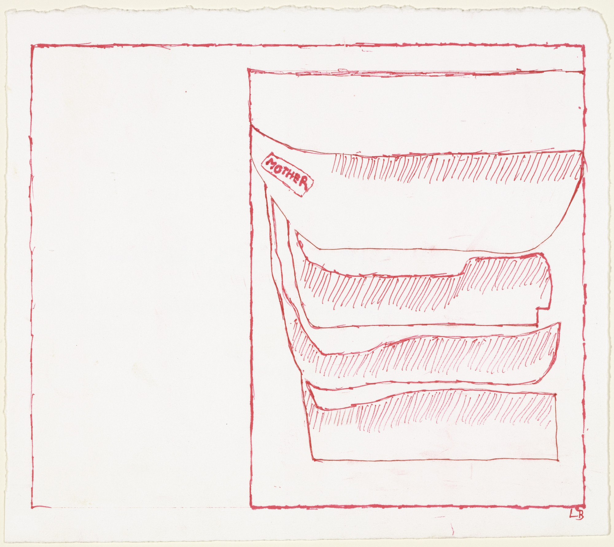 Louise Bourgeois. Barges, version 2 of 2, state II of III