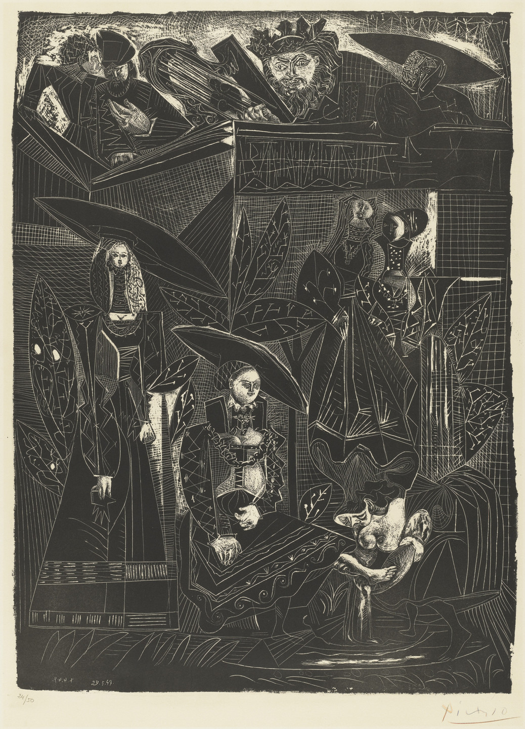 Pablo Picasso. David and Bathsheba, after Lucas Cranach (David et Bethsabée, d&#39;après Lucas Cranach). 1949
