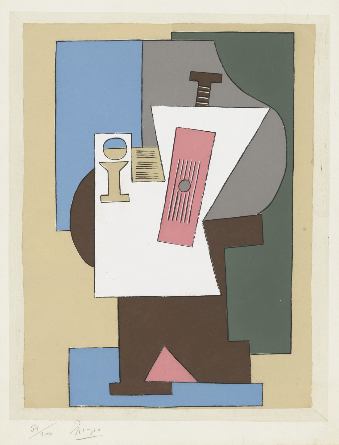Pablo Picasso. Still Life from the series Dix Pochoirs. published 1921