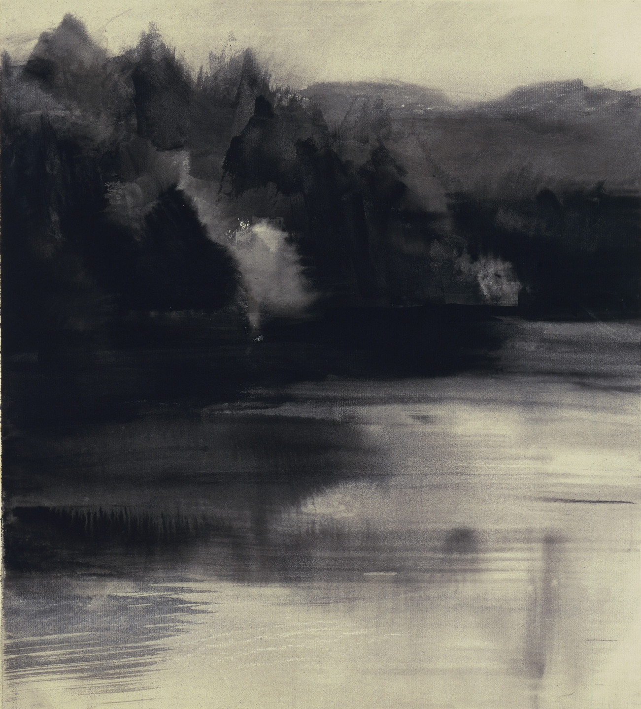 Ellen Phelan. Lake-Clear Late Afternoon, from Loon Lake: Eleven Drawings. 1983