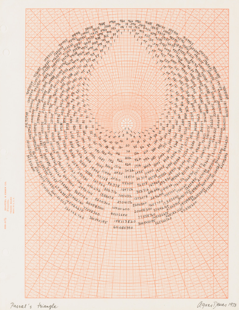 Pascal's Triangle, Agnes Denes, 1973