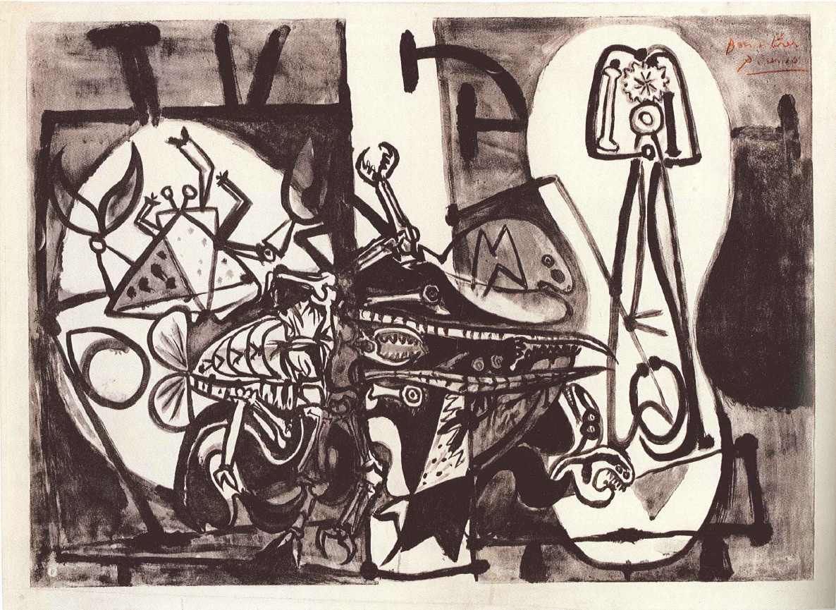 Pablo Picasso. Lobsters and Fish (Homards et poissons). (January 7, 1949)