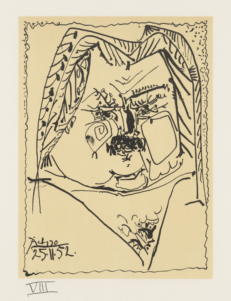 Portrait of Balzac VIII (Portrait de Balzac VIII) (plate, folio 15) from balzacs en bas de casse et picassos sans majuscule