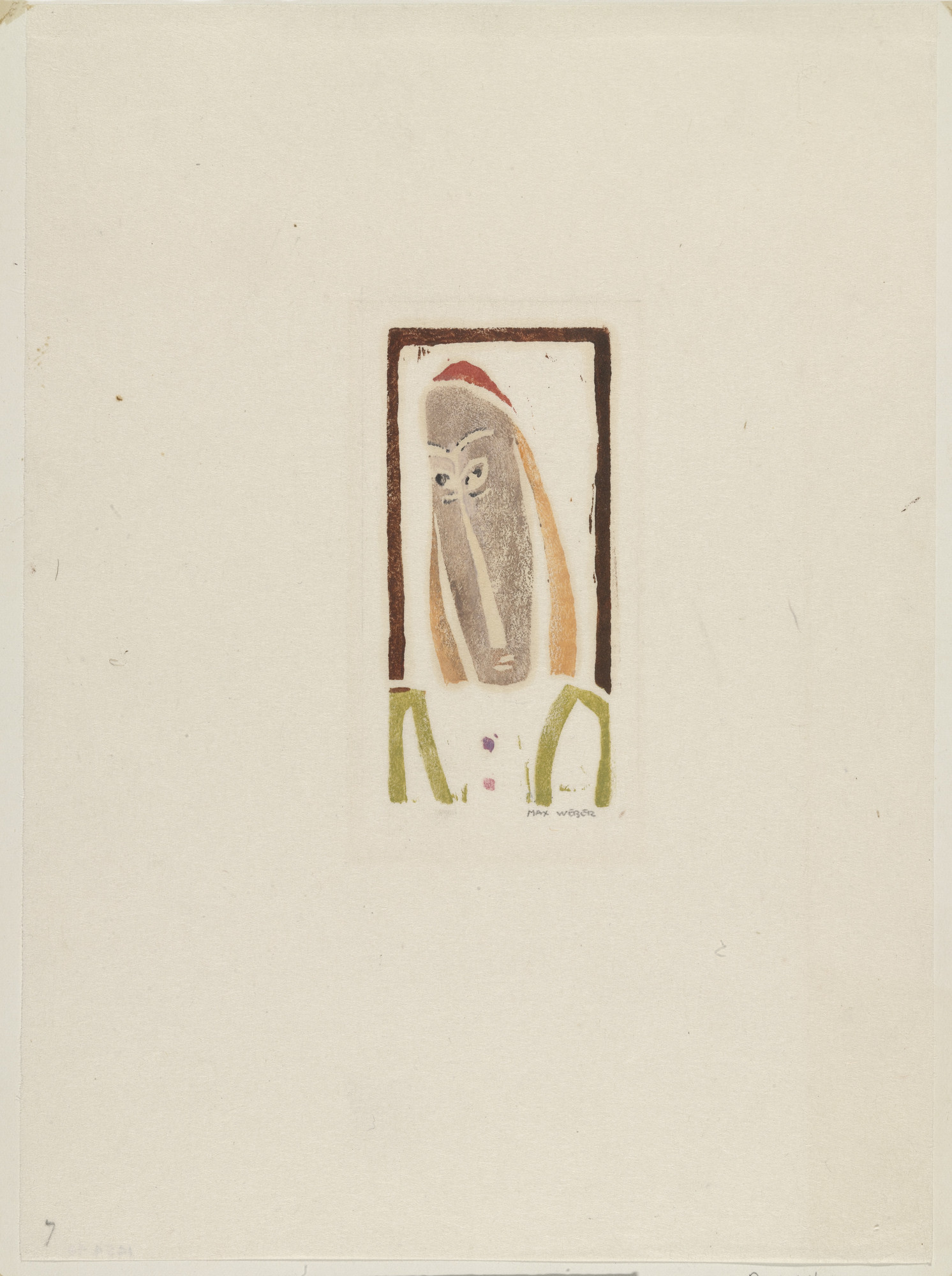 Max Weber. Head and Shoulders of Figure