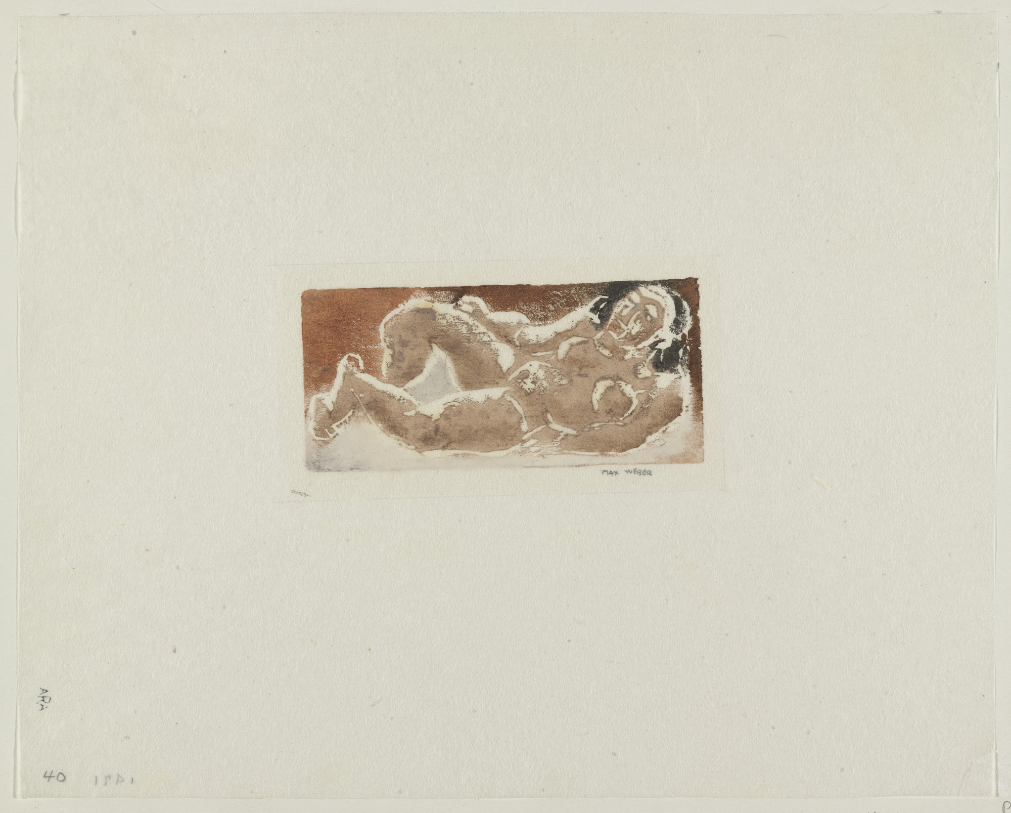 Max Weber. Reclining Nude