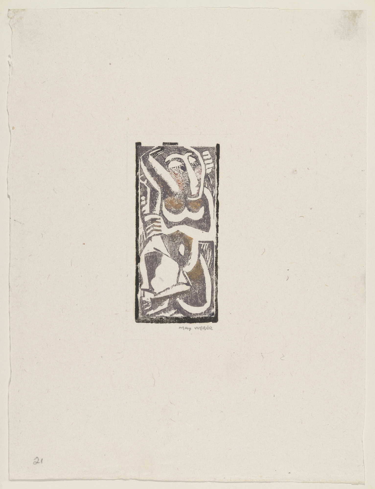 Max Weber. Nude with Upraised Arm