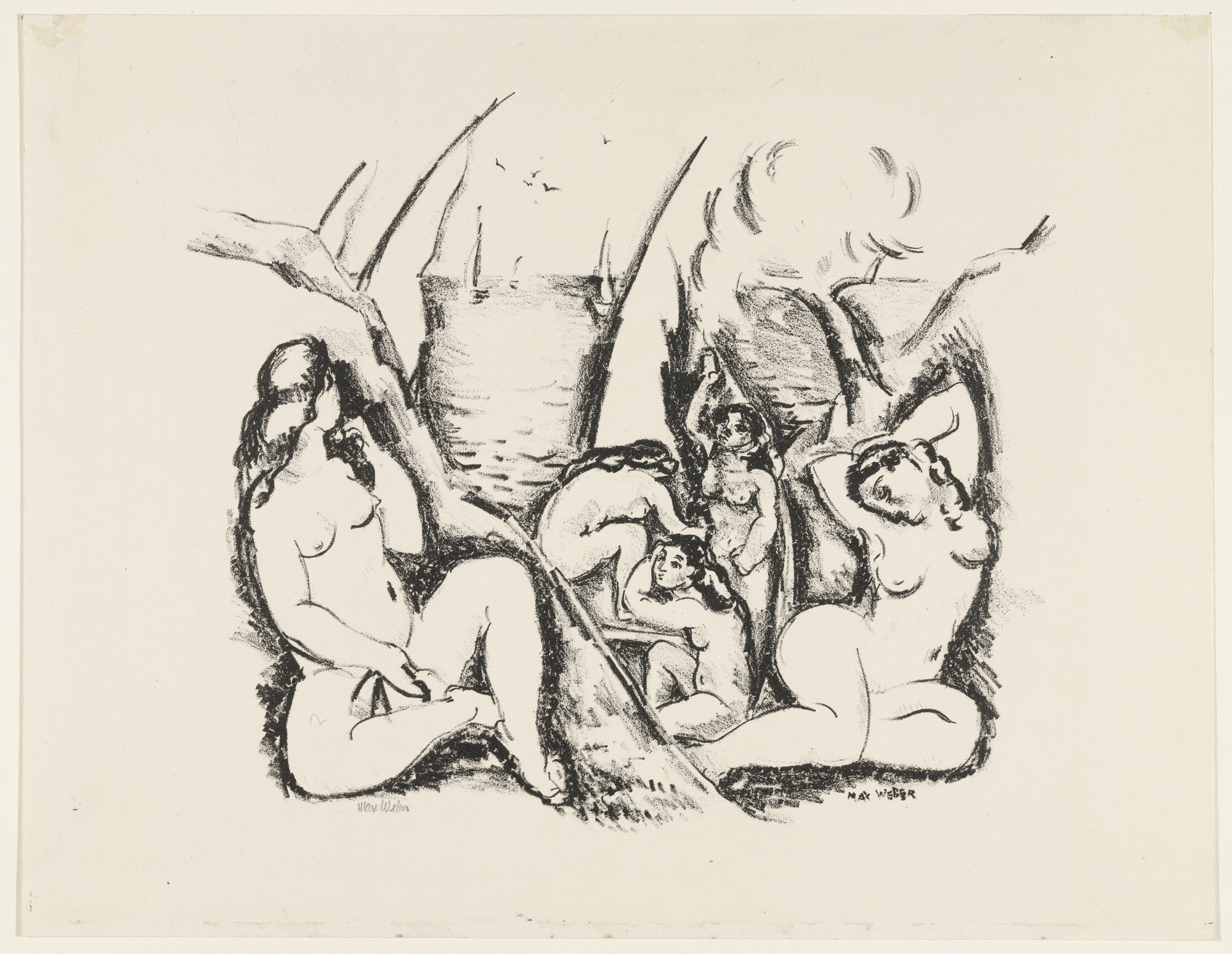 Max Weber. Bathers and Sails