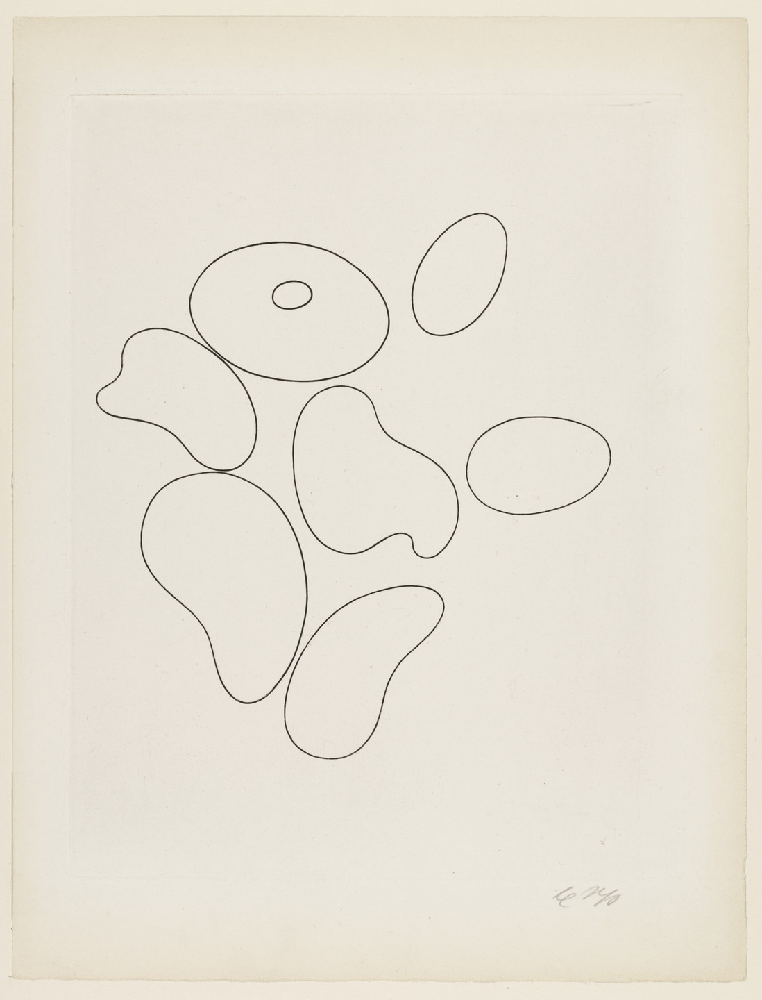Jean (Hans) Arp. Composition with Seven Elements (plate, folio 5) from 23 Gravures. 1935