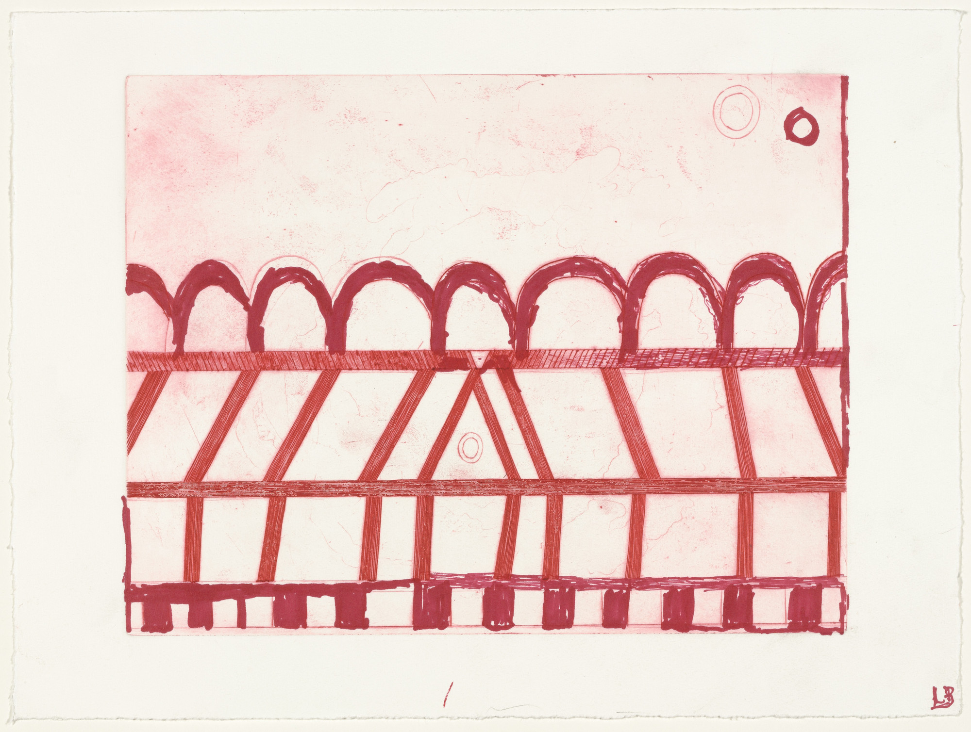 Louise Bourgeois. The Happy House, plate 7 of 7, state XIV of XX, from the portfolio, La Réparation