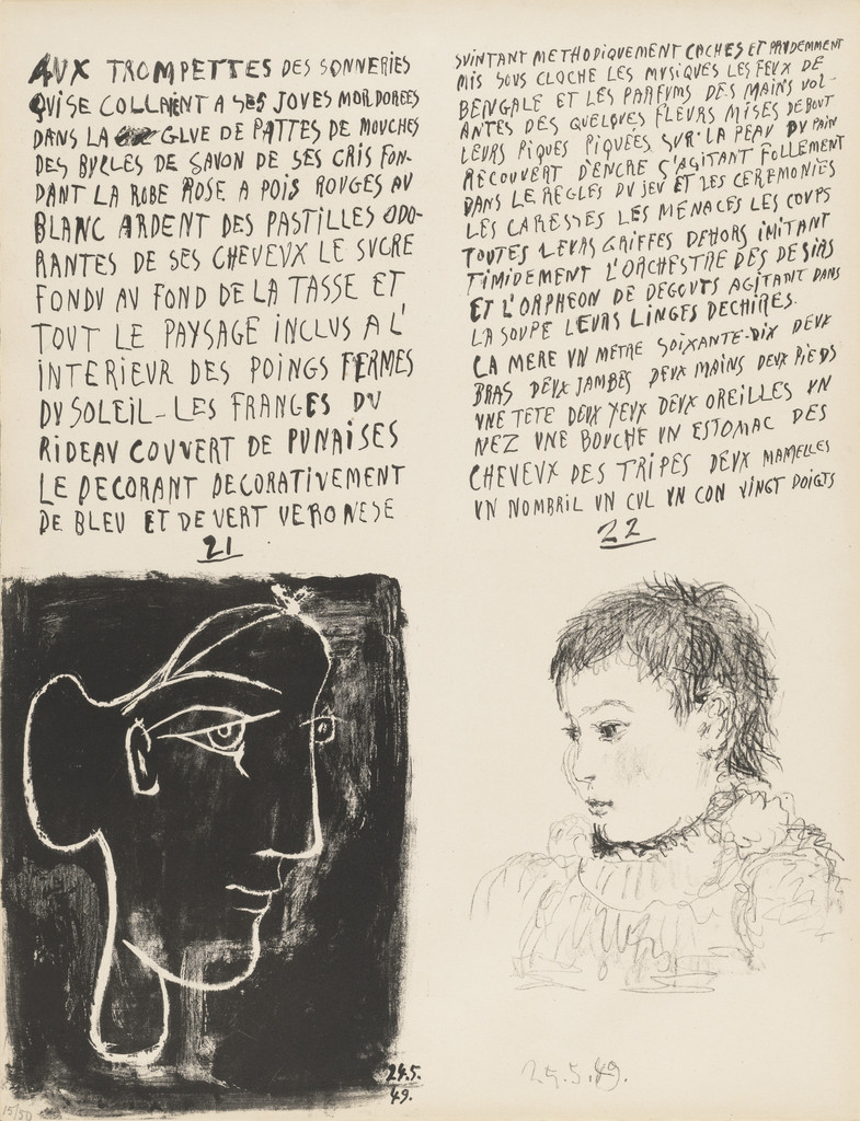 In-text plates (folio 12) from Poèmes et lithographies