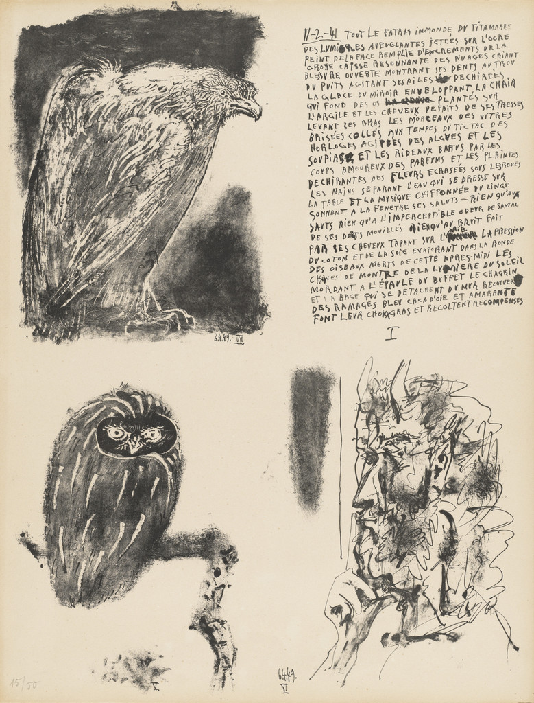 In-text plates (folio 1) from Poèmes et lithographies
