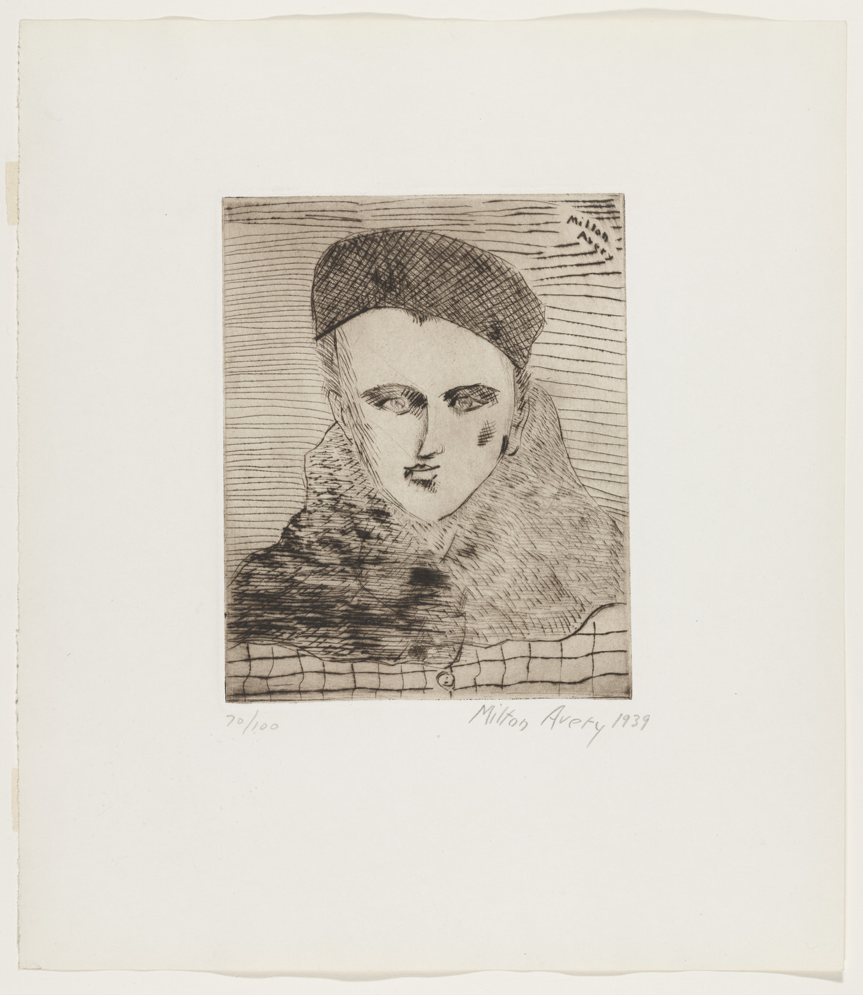 Milton Avery. Sally with Beret. 1939