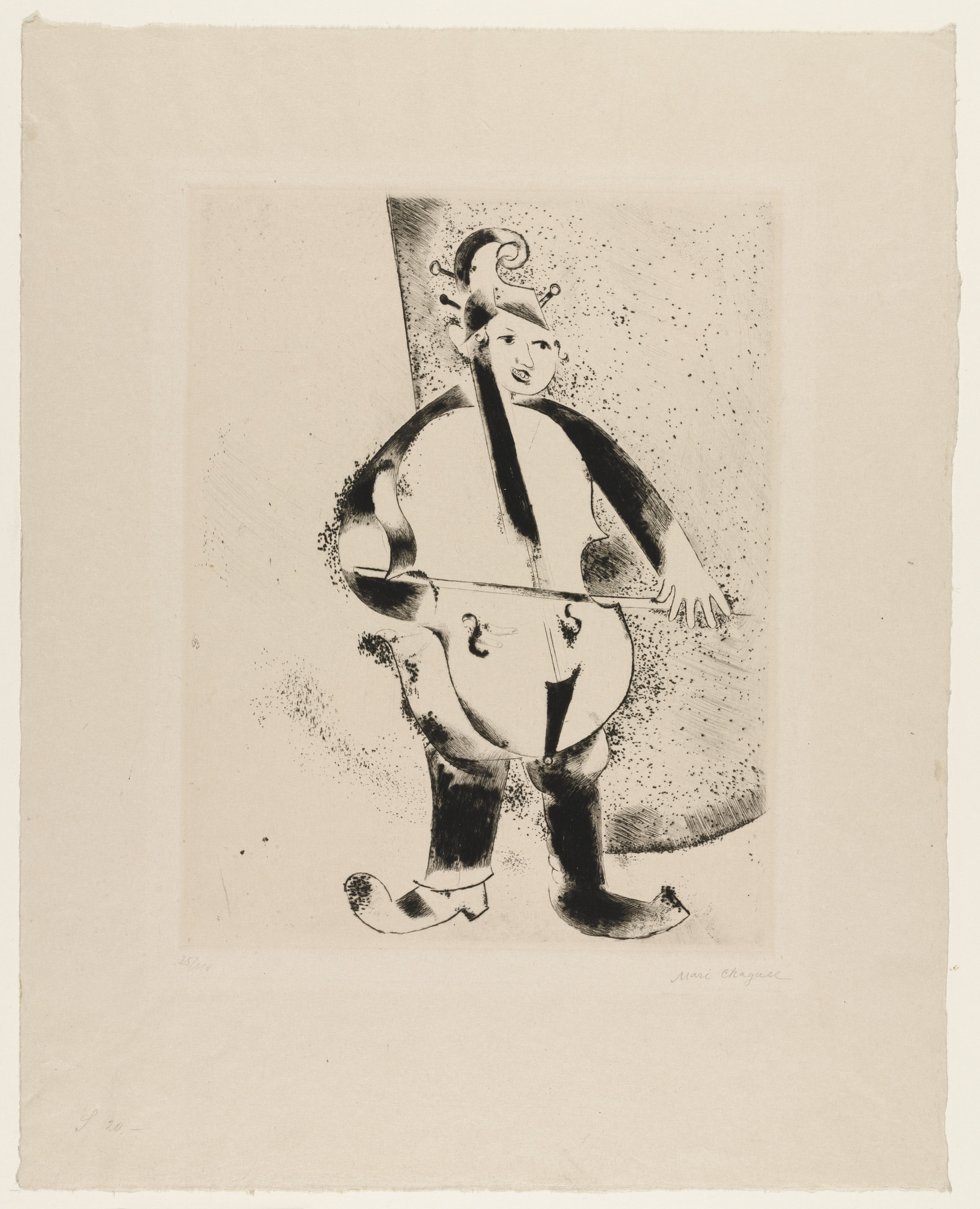 Marc Chagall. The Musician (Der Musiker) , supplementary print
