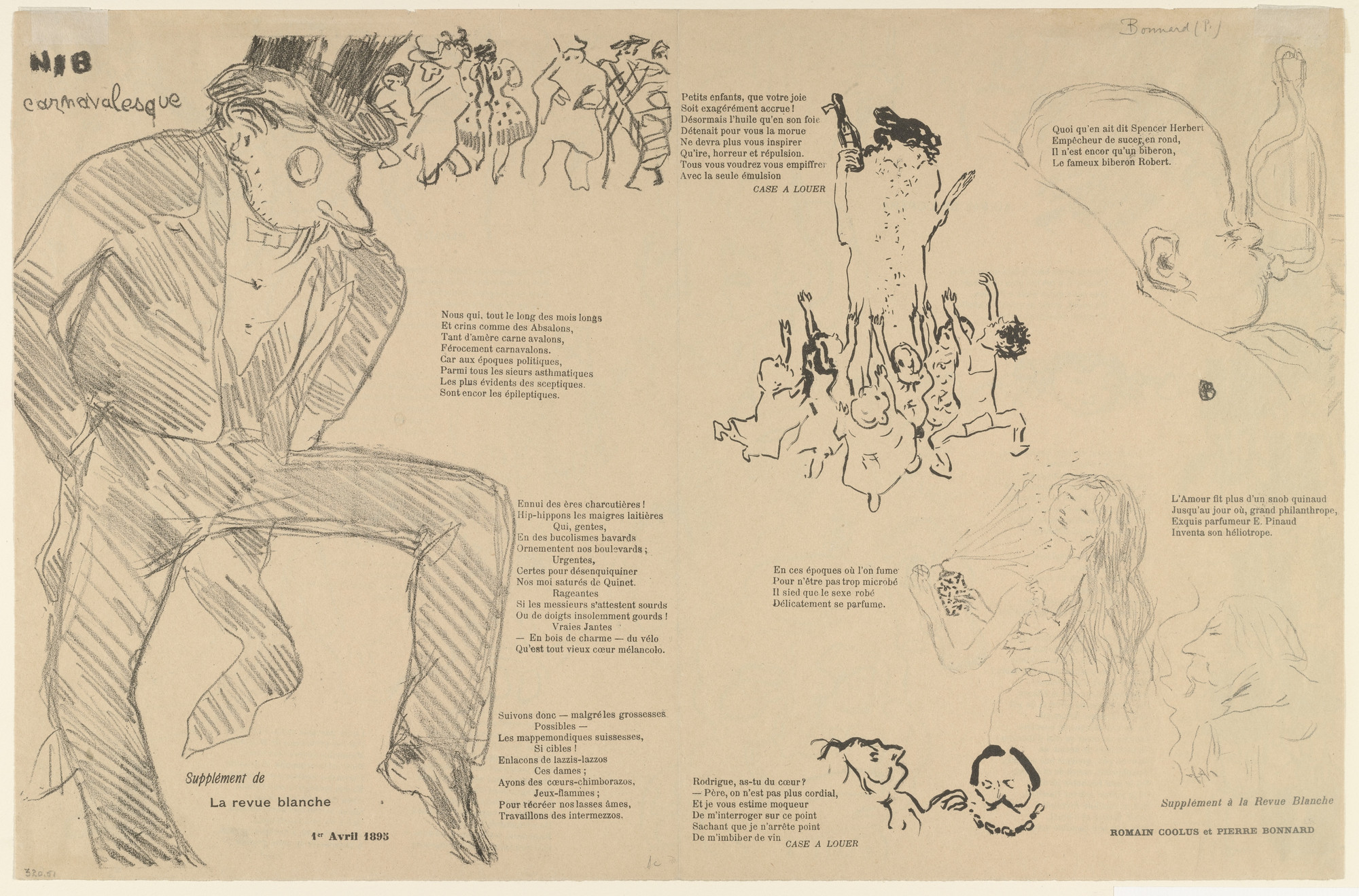 Pierre Bonnard. Nib Carnavalesque, supplement to The White Review (La Revue Blanche)
