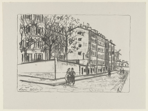 Orchampt Street (La Rue d'Orchampt) from Essai dur l'histoire de la lithographie en France. Les Peintures lithographes de Manet à Matisse. Album de lithographies originales.