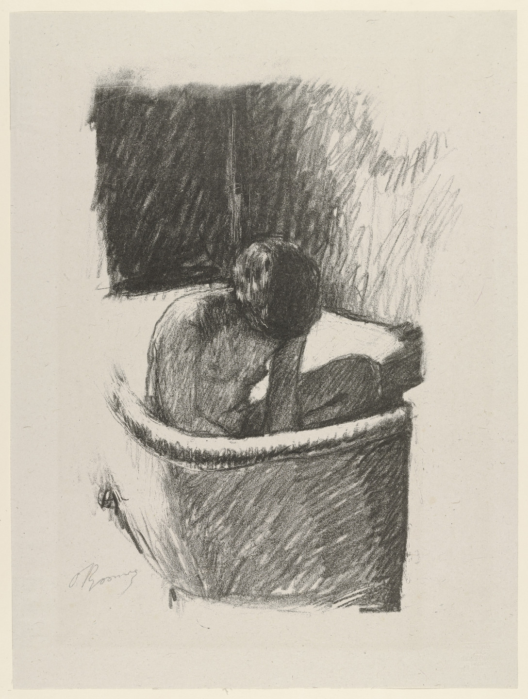 Pierre Bonnard. The Bath (Le Bain) from Essai dur l&#39;histoire de la lithographie en France. Les Peintures lithographes de Manet à Matisse. Album de lithographies originales.. c. 1924