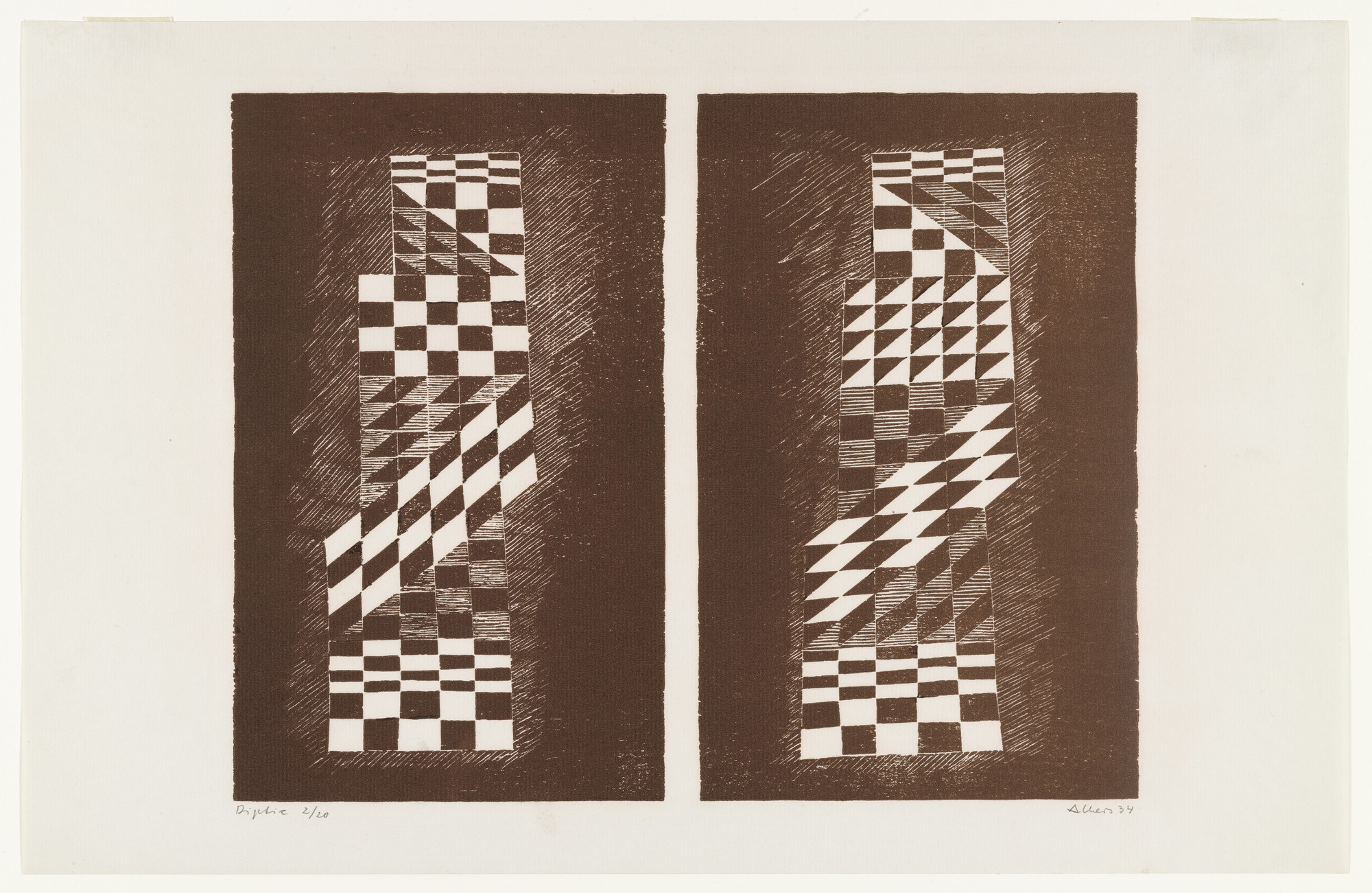 Josef Albers. Diptic. 1934
