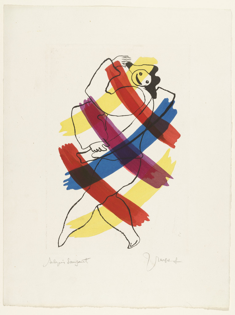 Dancing Harlequin, plate from the illustrated book Toupies
