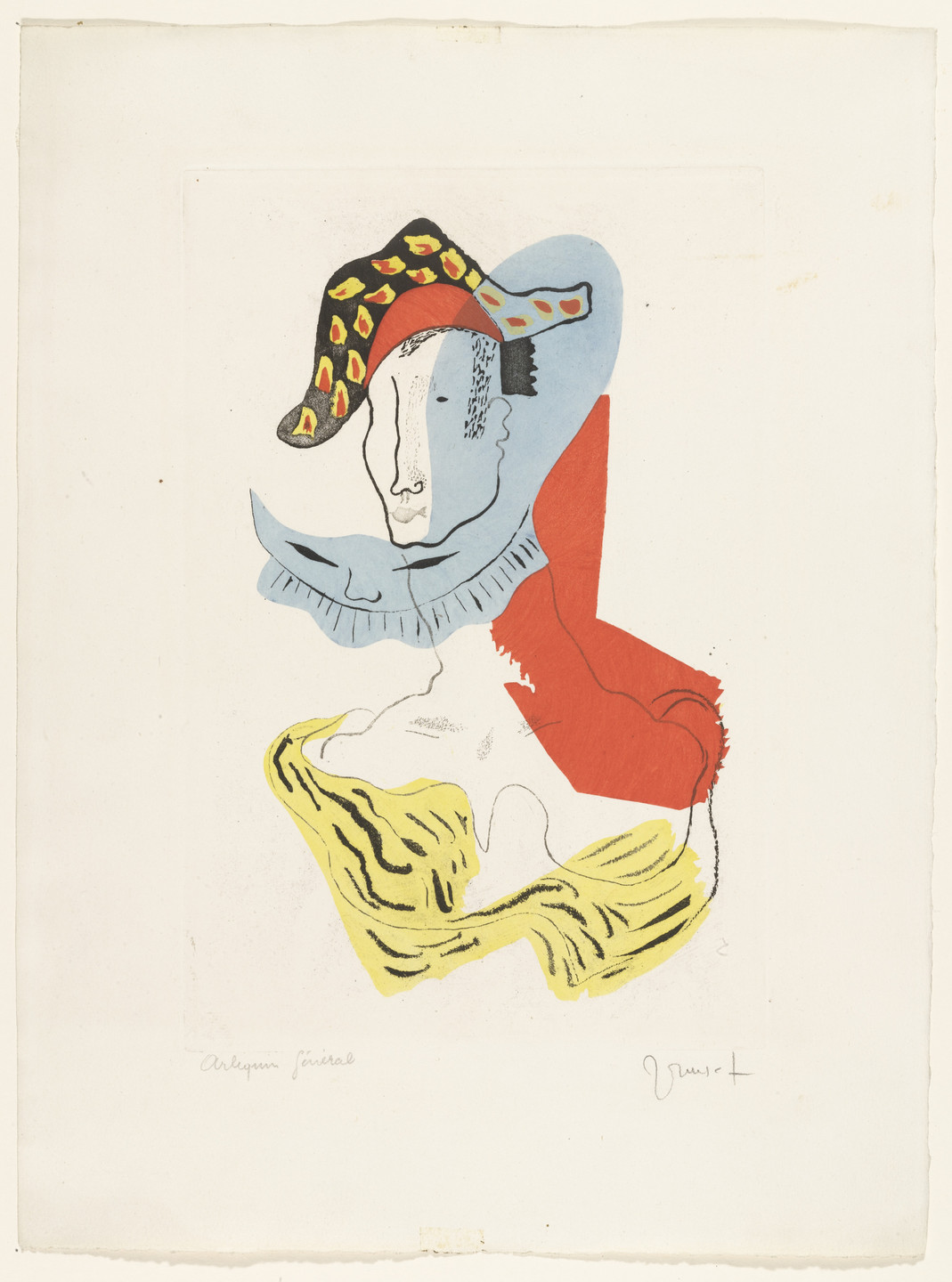 Jean Lurçat. Harlequin General , plate from the illustrated book Toupies. 1925