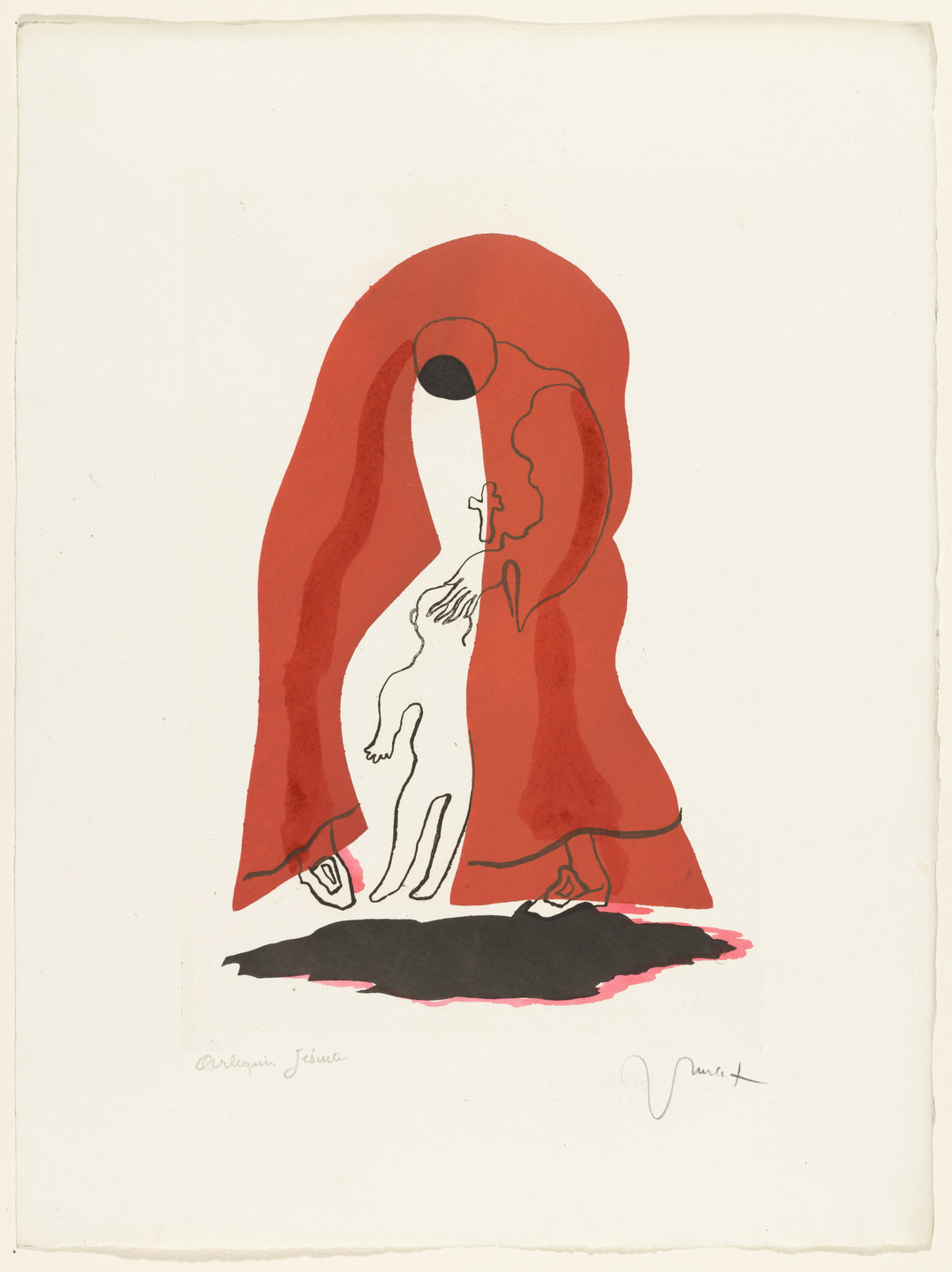 Jean Lurçat. Jesuit Harlequin , plate (folio 9) from the illustrated book Toupies. 1925