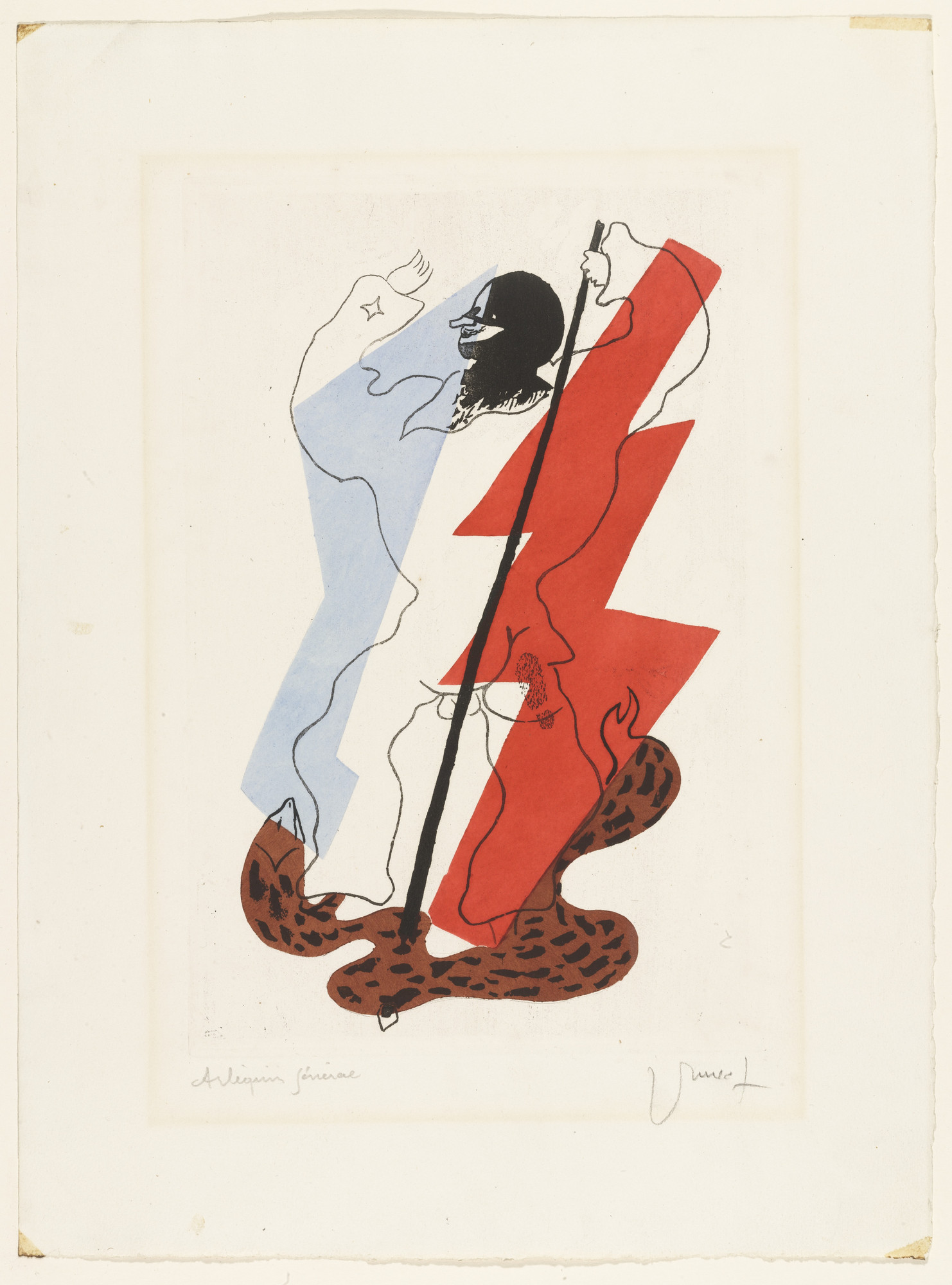 Jean Lurçat. Harlequin General , plate from the illustrated book Toupies