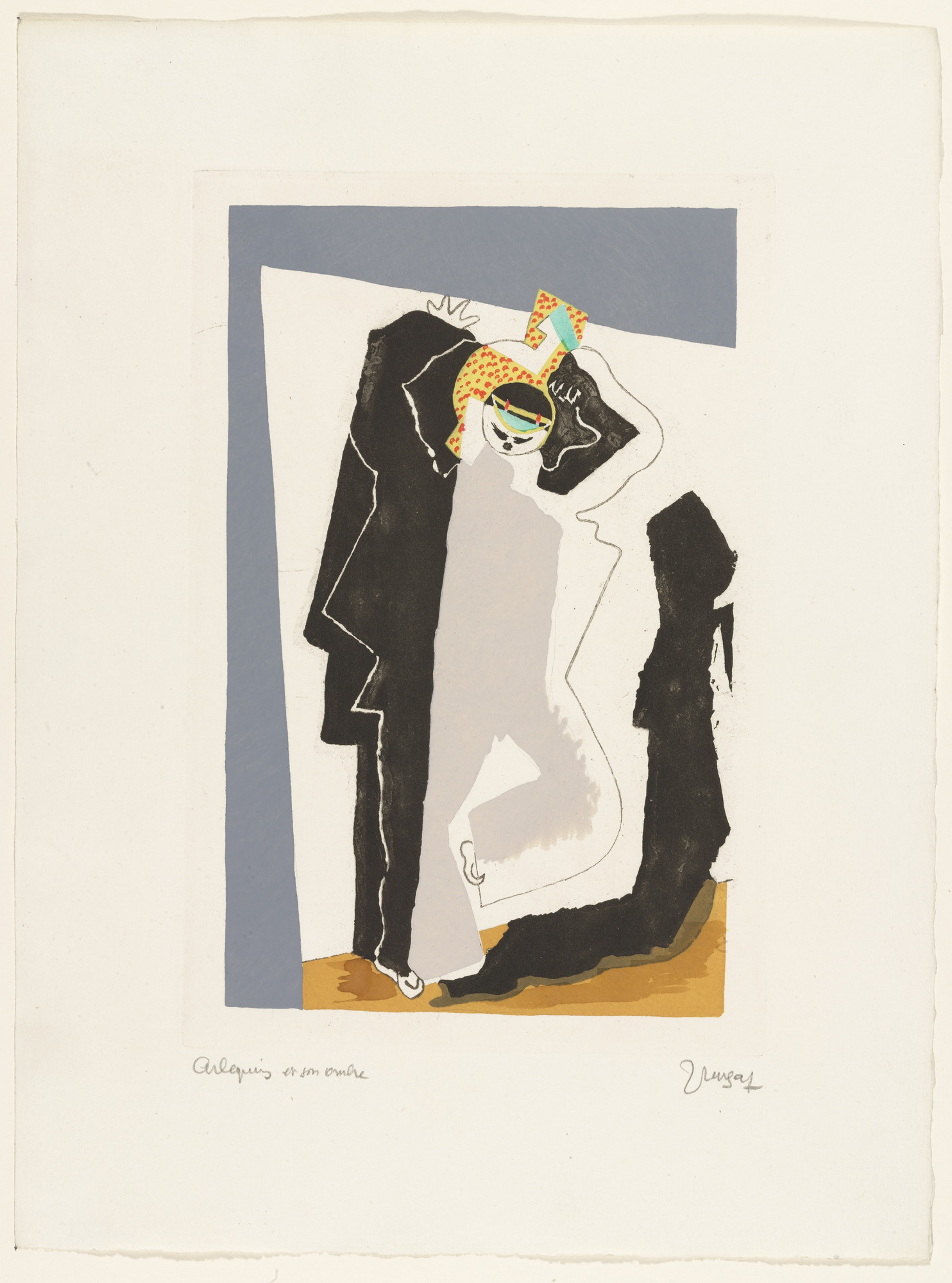Jean Lurçat. Harlequin and his Shadow (plate, folio 13) from Toupies
