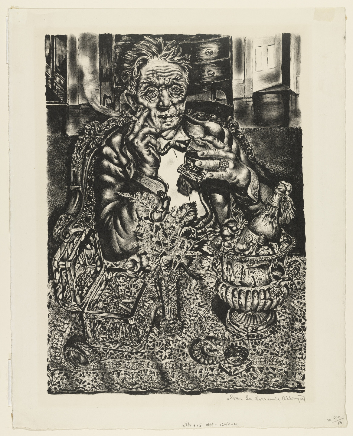 Ivan LeLorraine Albright. Self Portrait - 55 Division Street. 1947