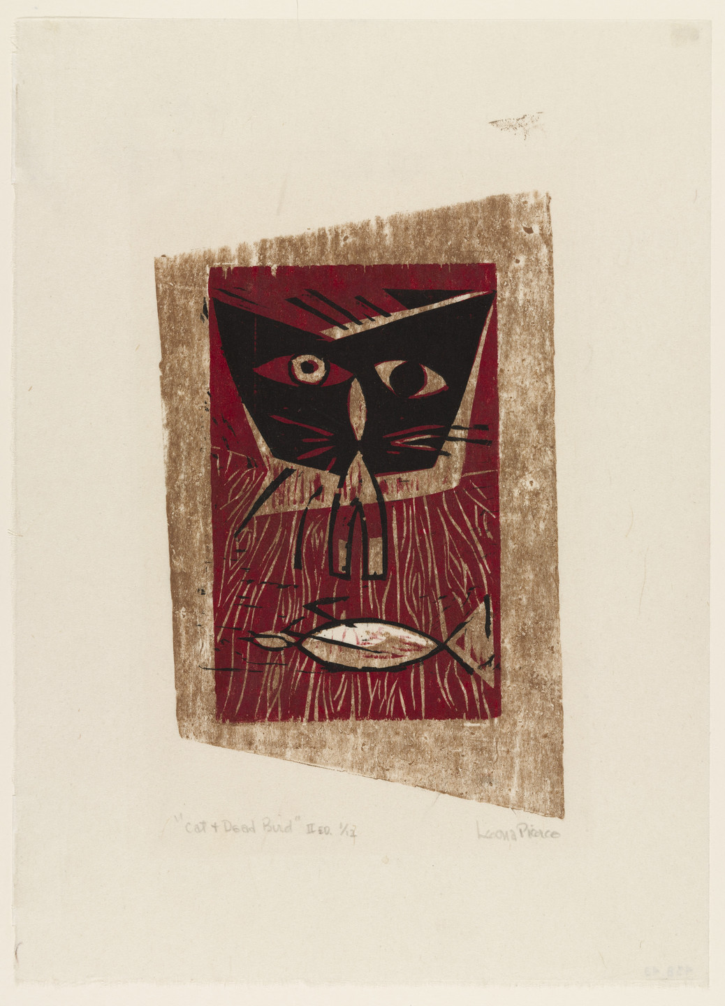 Leona Pierce. Cat and Dead Bird. 1949