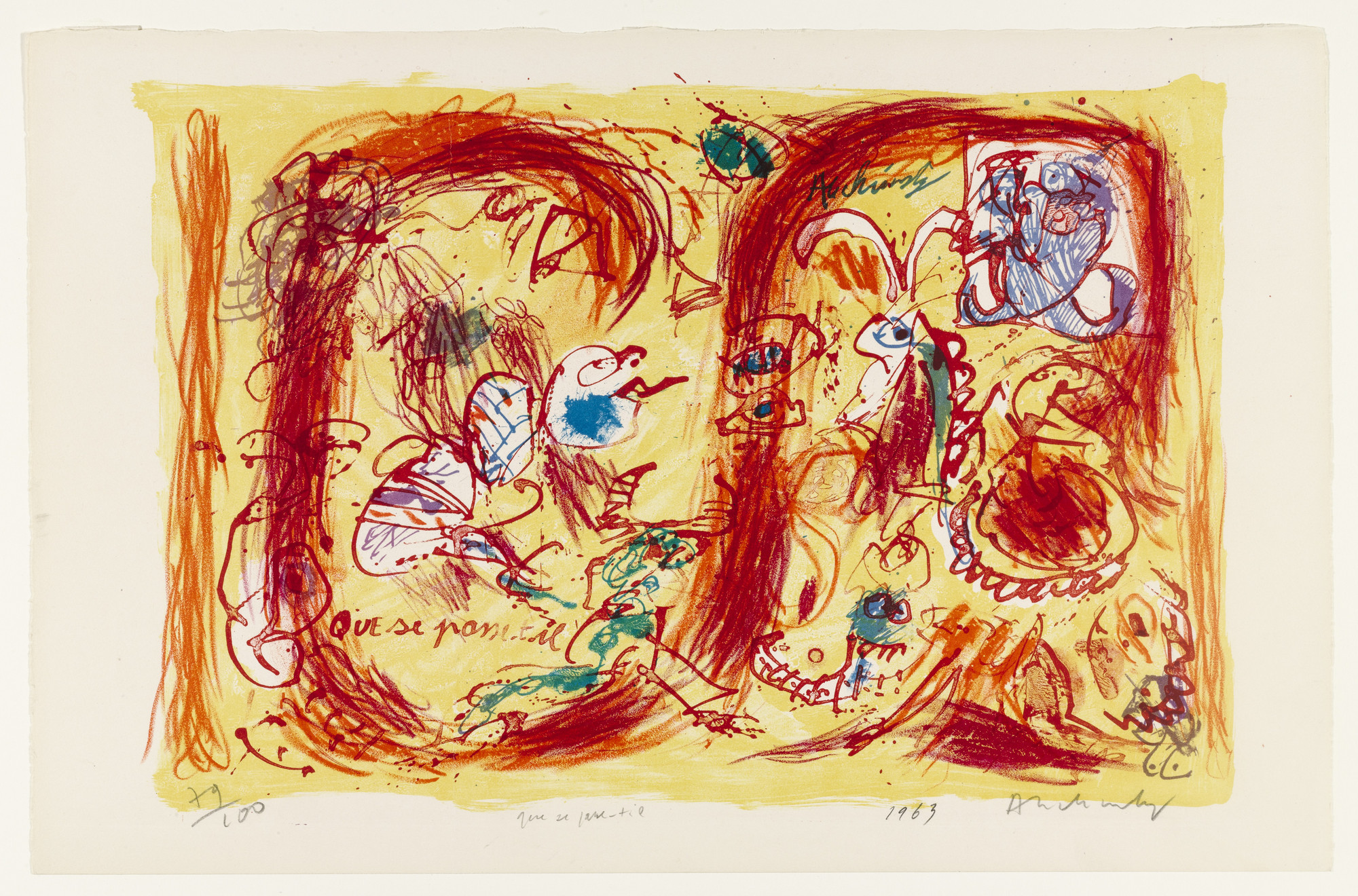 Pierre Alechinsky What Is Happening To Him Que Se Passe T Il 1963 Moma