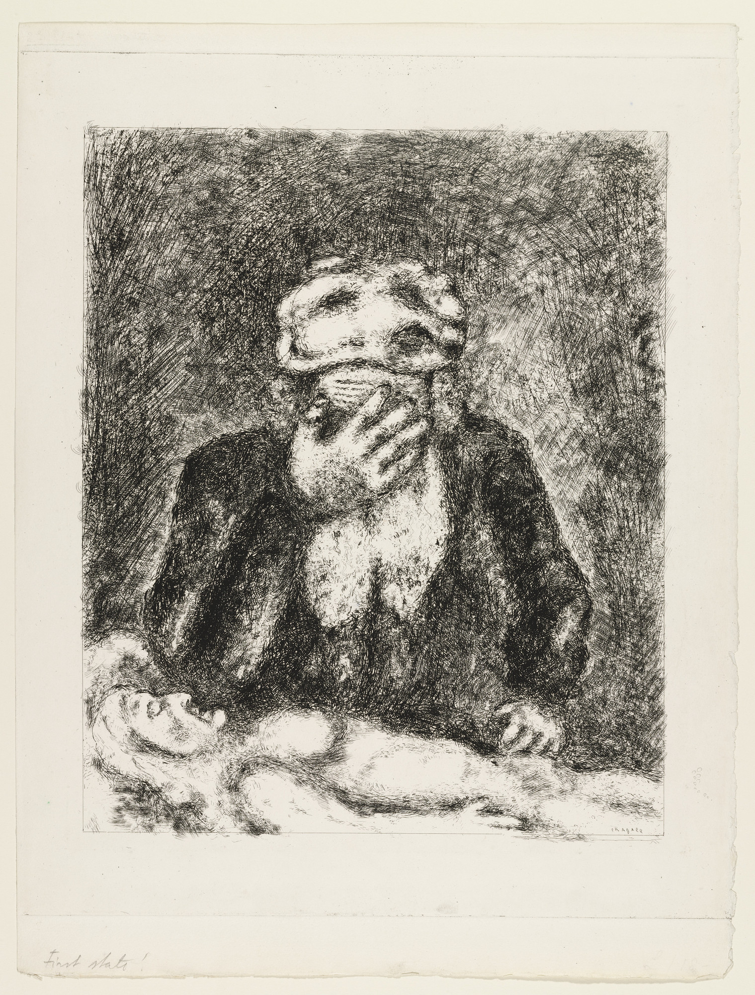 Marc Chagall. Abraham Mourns Sarah