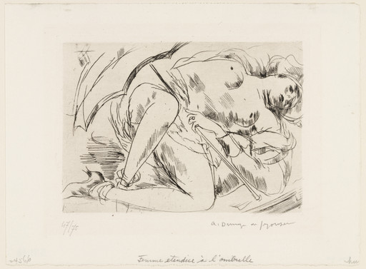 Nude Woman with Parasol
