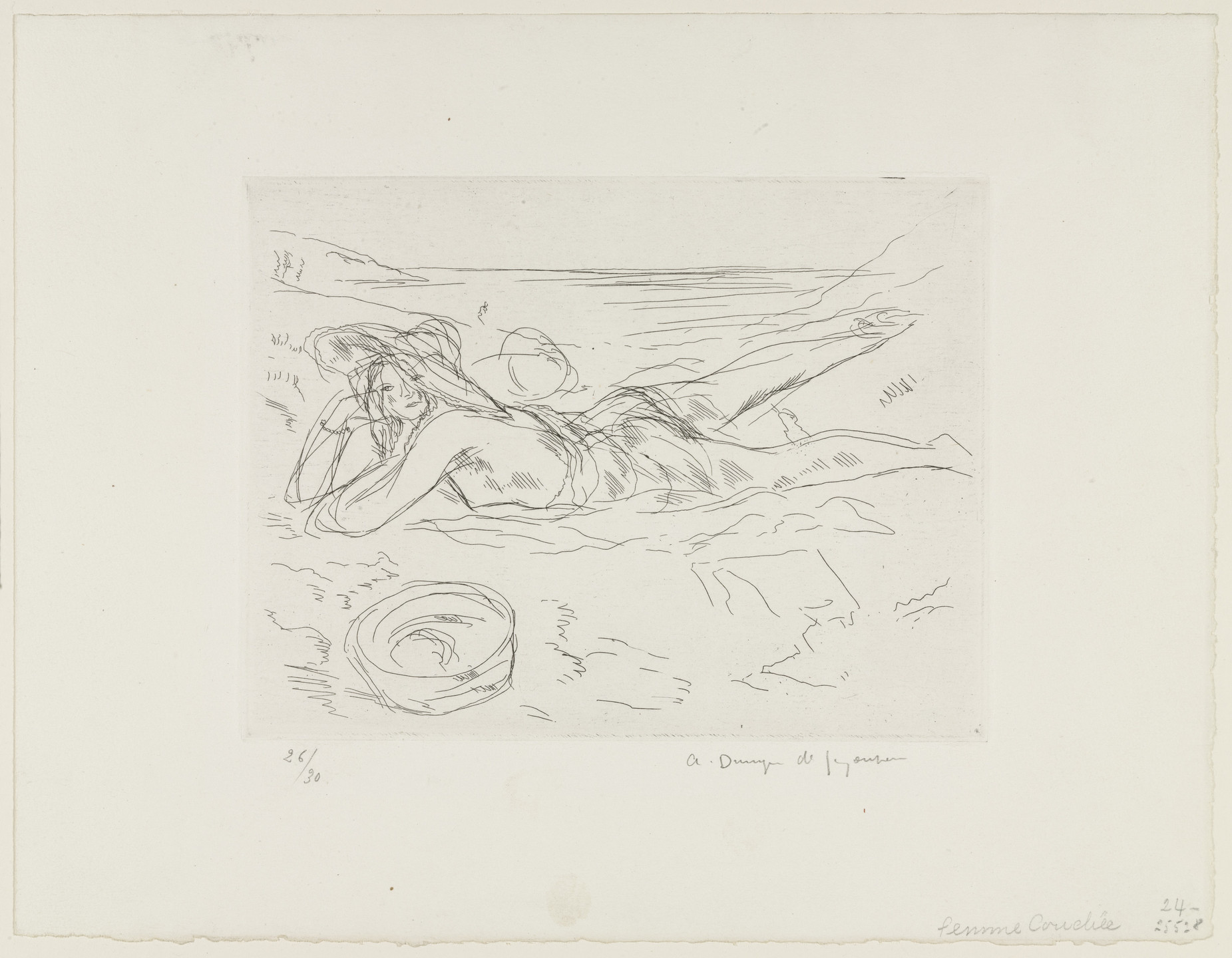 André Dunoyer de Segonzac. Suzanne on the Beach (Suzanne sur la Plage). (1927)