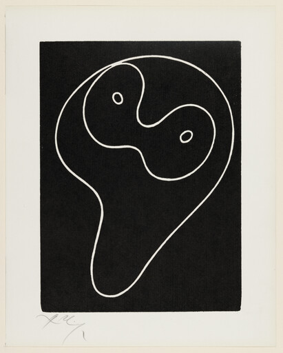Mussel's Face from Arp: Hairy Hearts 1923-26, Kings before the Deluge 1952-53 (Arp: Behaarte Herzen 1923-26, Könige vor der Sintflut 1952-53)