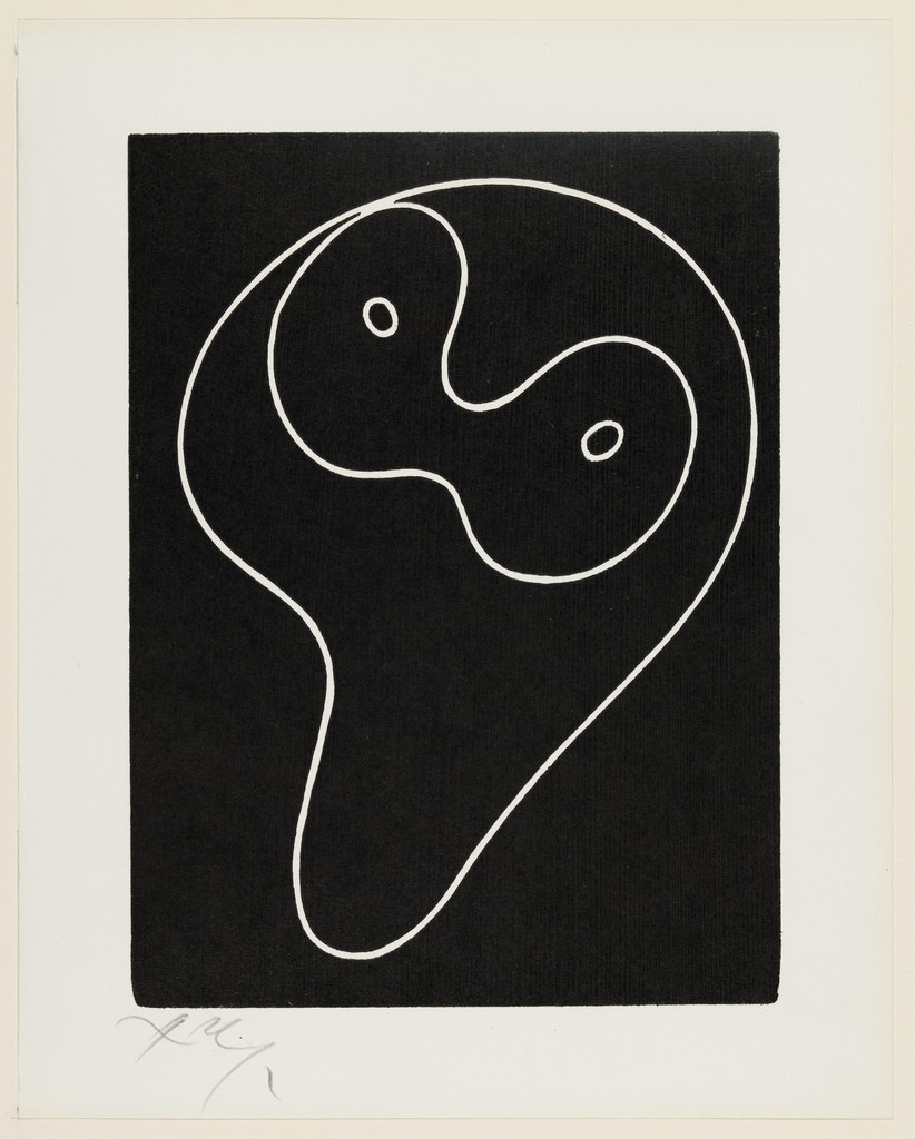 Mussel's Face from Arp: Hairy Hearts 1923-26, Kings before the Deluge 1952-53 (Arp: Behaarte Herzen 1923-26, Könige vor der Sintflut 1952-53), Jean (Hans) Arp, c. 1948–53, published 1953