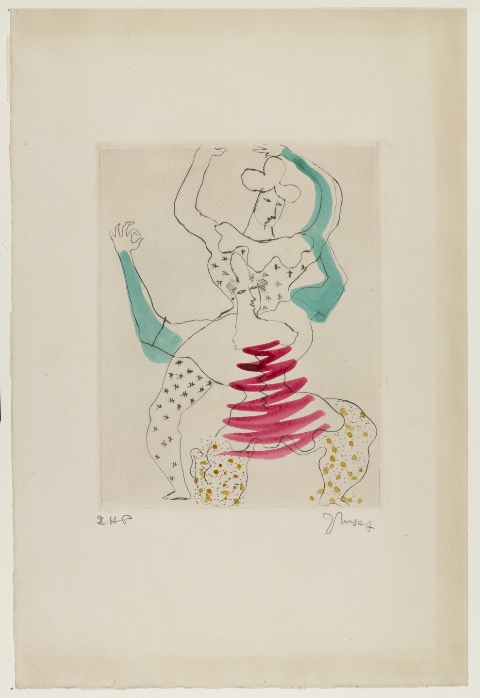 Jean Lurçat. 2 H.P. plate from the illustrated book Baroque. 1925