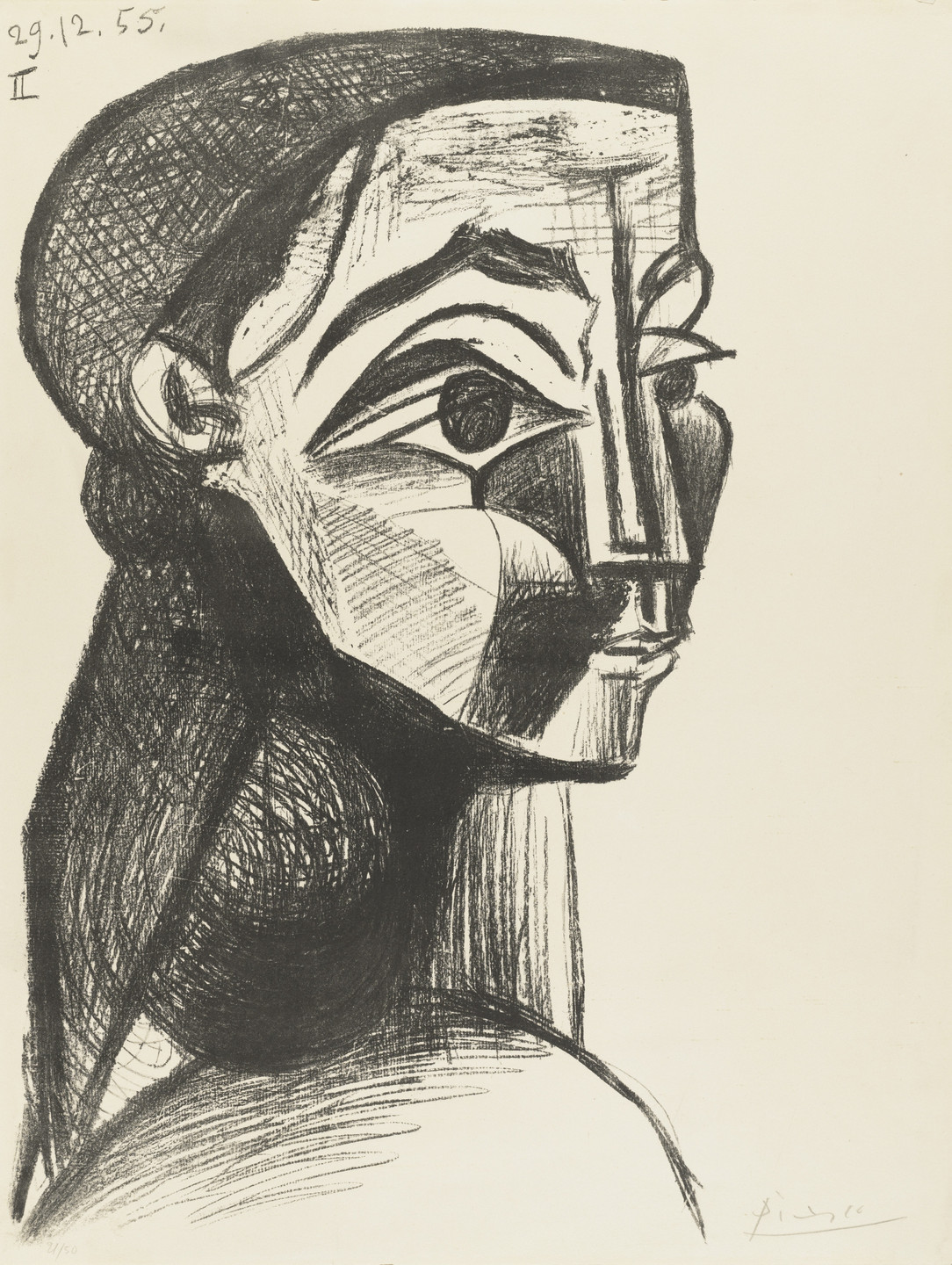 Pablo Picasso. Portrait of a Woman II (Jacqueline Roque) (Portrait de femme II). 1955