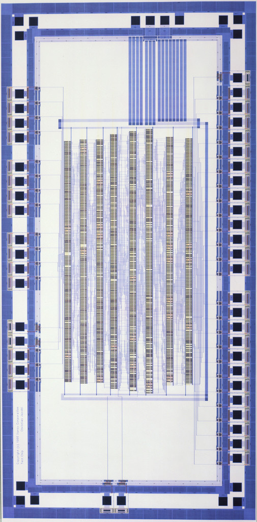 Diagram of an Application-Specific Integrated Circuit (ASIC), Test Chip