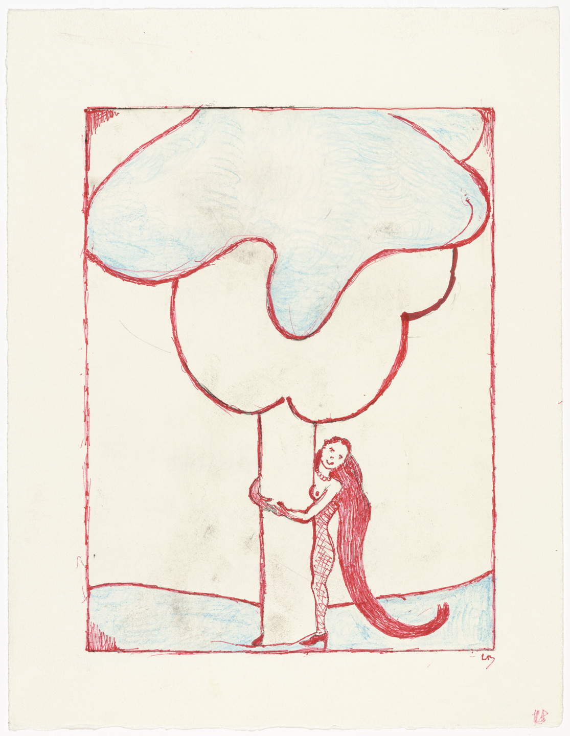 Louise Bourgeois. Embracing the Tree II. 2001