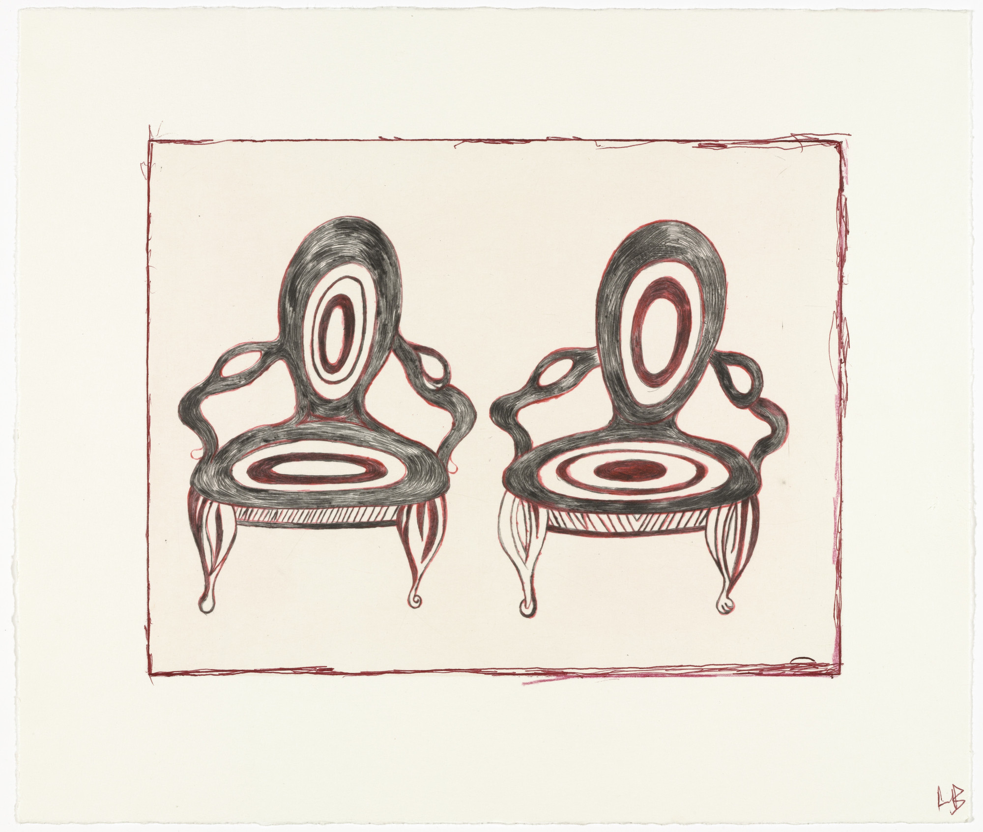 Louise Bourgeois. Twosome, version 1 of 3, state V of VI, variant