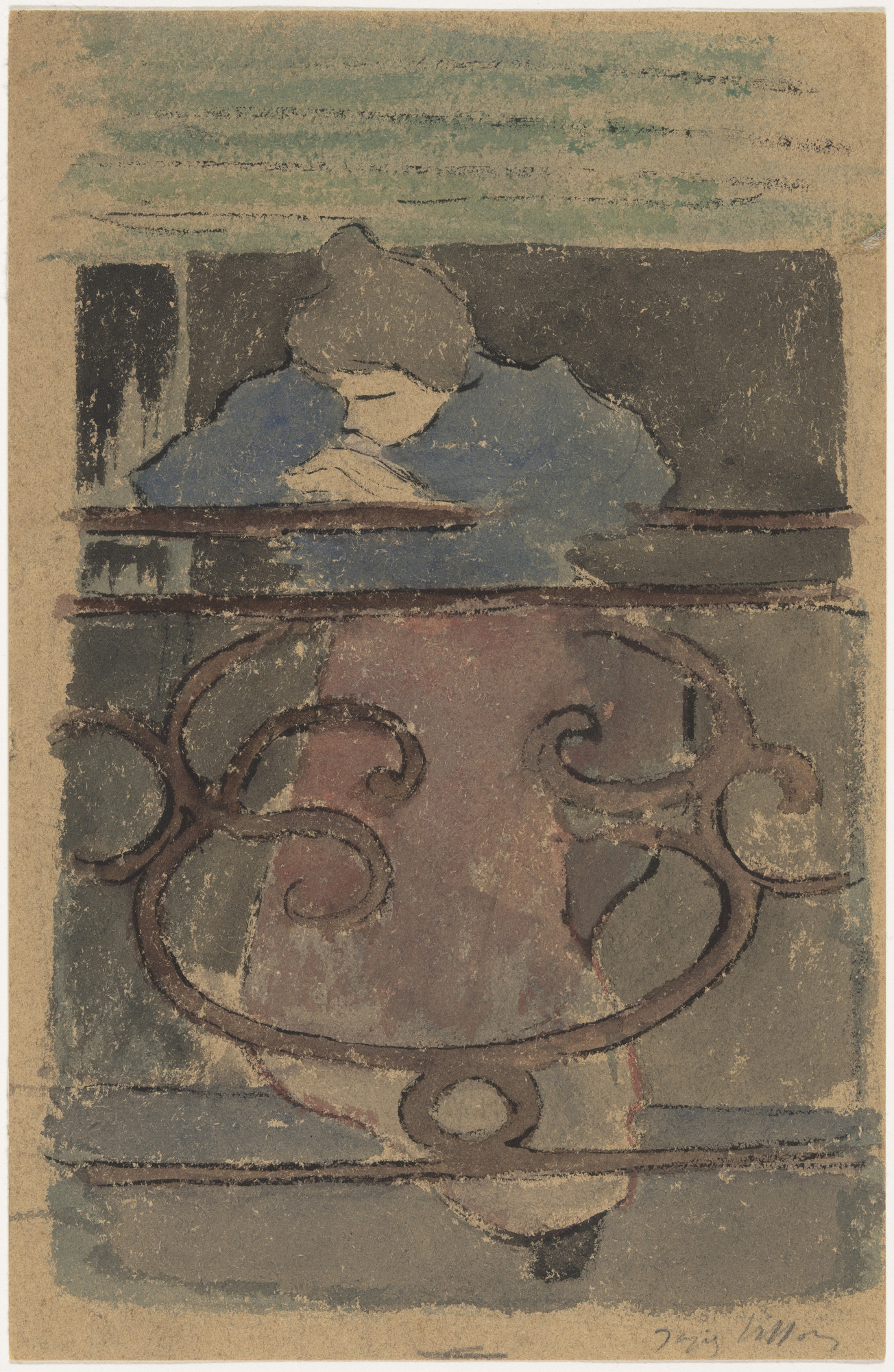 Jacques Villon. Girl on Balcony