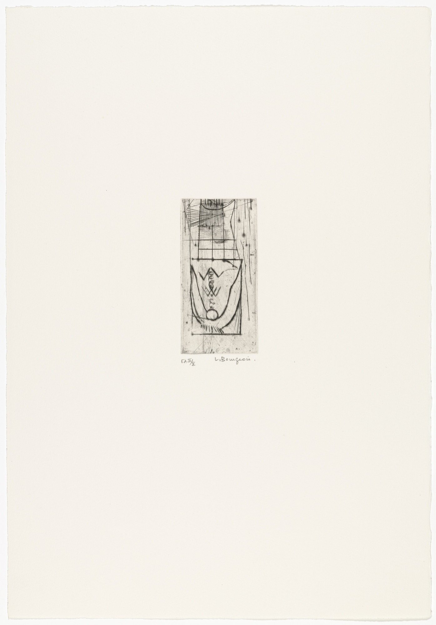 Louise Bourgeois. The Grid, plate 6 of 9, only state, from the portfolio, Quarantania