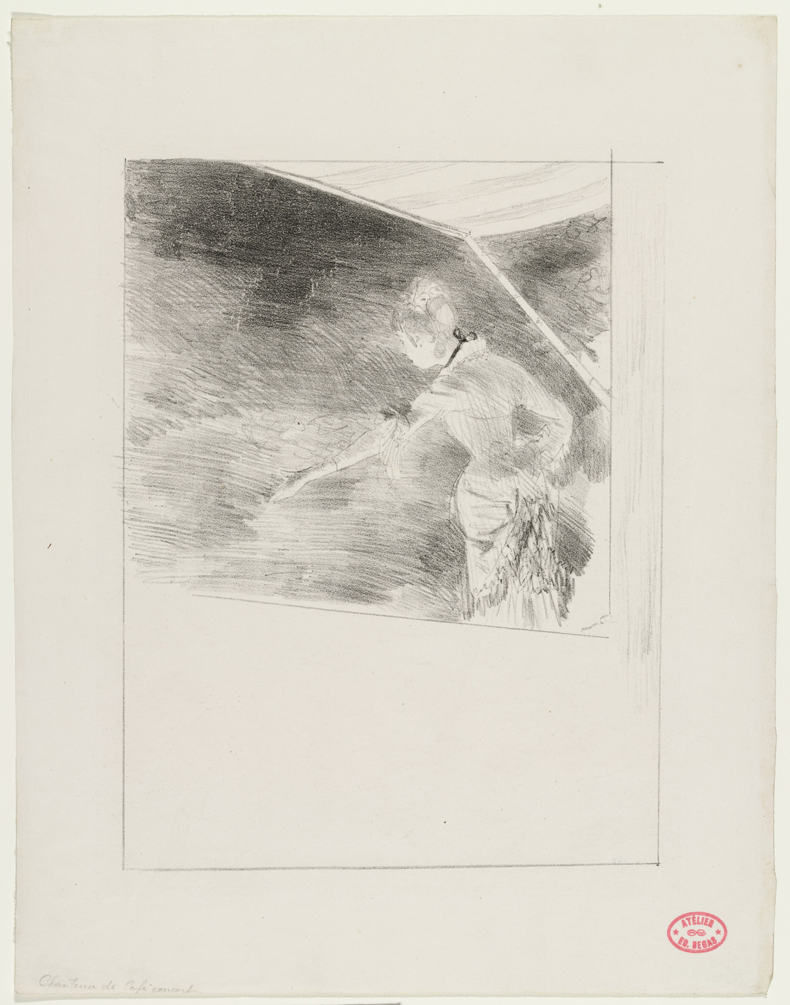Hilaire-Germain-Edgar Degas. Singer at a Café Concert (Chanteuse de Café Concert). 1875