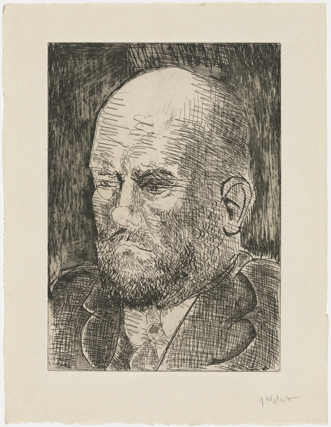 Pablo Picasso. Portrait of Vollard IV (Portrait de Vollard. IV) from the Vollard Suite (Suite Vollard). 1937