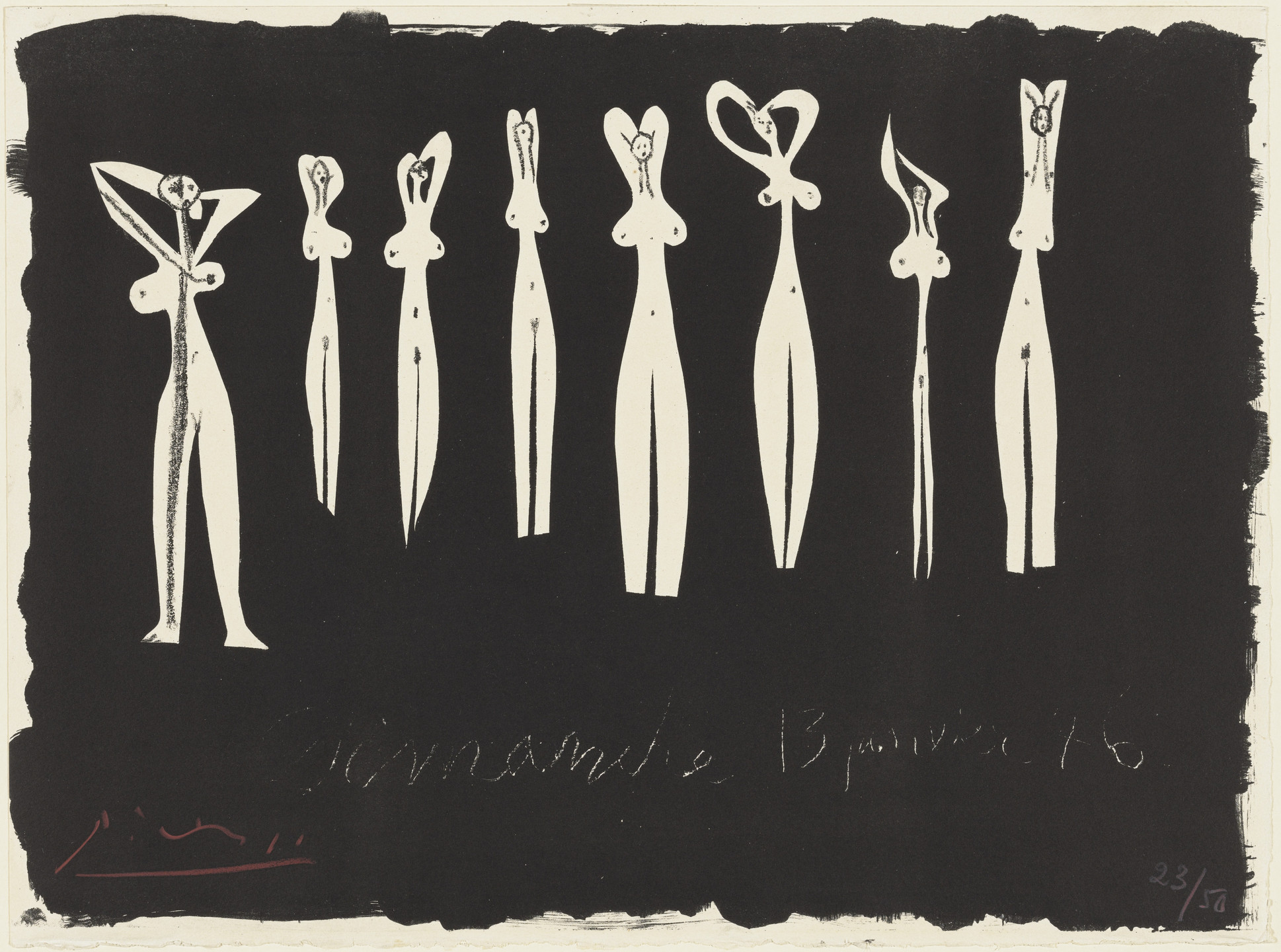Pablo Picasso. Eight Silhouettes (Huit Silhouettes