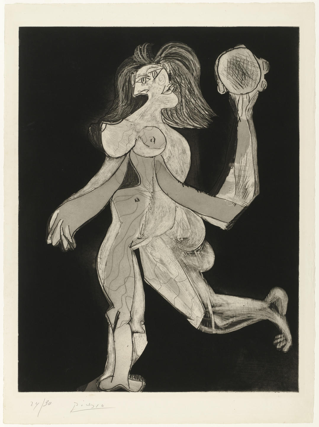 Pablo Picasso. Woman with Tambourine (La Femme au tambourin). 1939, published 1943