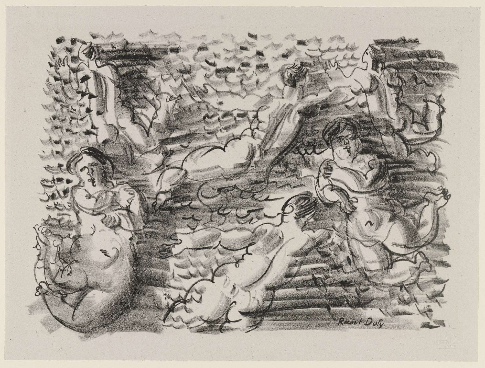 Raoul Dufy. Marin from Essai dur l&#39;histoire de la lithographie en France. Les Peintures lithographes de Manet à Matisse. Album de lithographies originales.. c. 1924