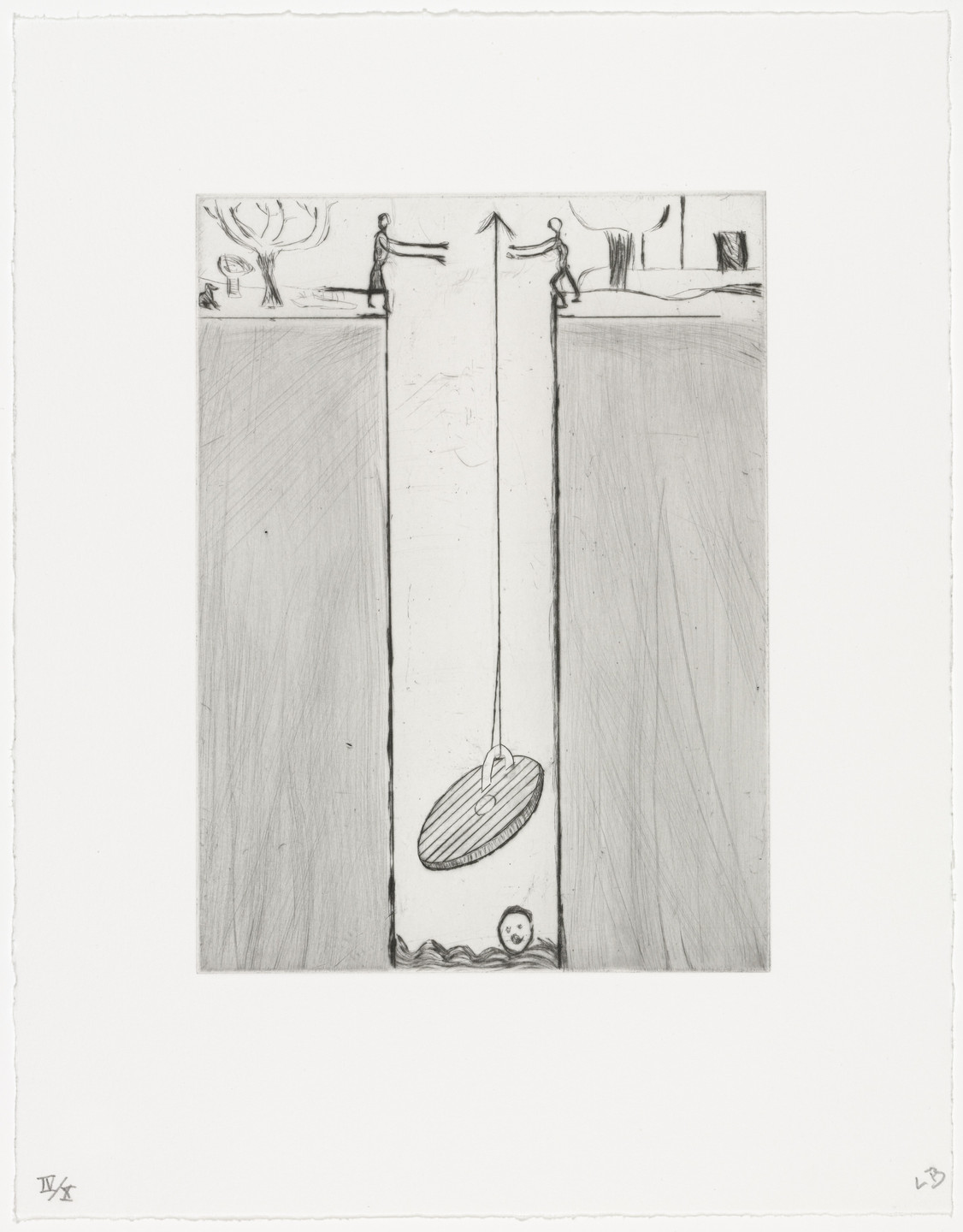 Louise Bourgeois. Untitled, plate 8 of 9, from the portfolio, The View from the Bottom of the Well. 1996