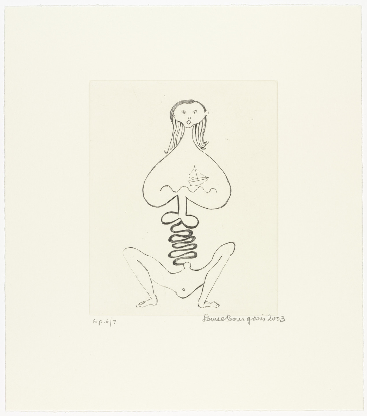 Louise Bourgeois. La Nausée, plate 1 of 7, from the portfolio, La Réparation. 2003
