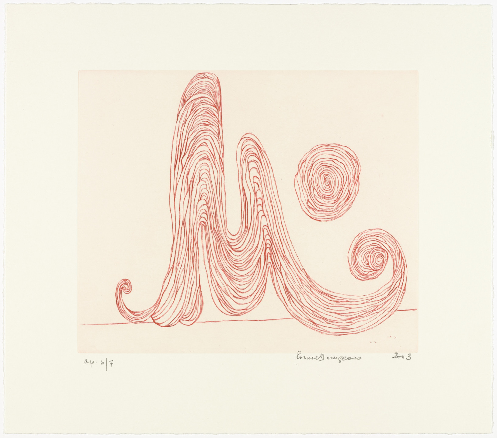 Louise Bourgeois. M Is for Mother, plate 4 of 7, from the portfolio, La Réparation. 2003