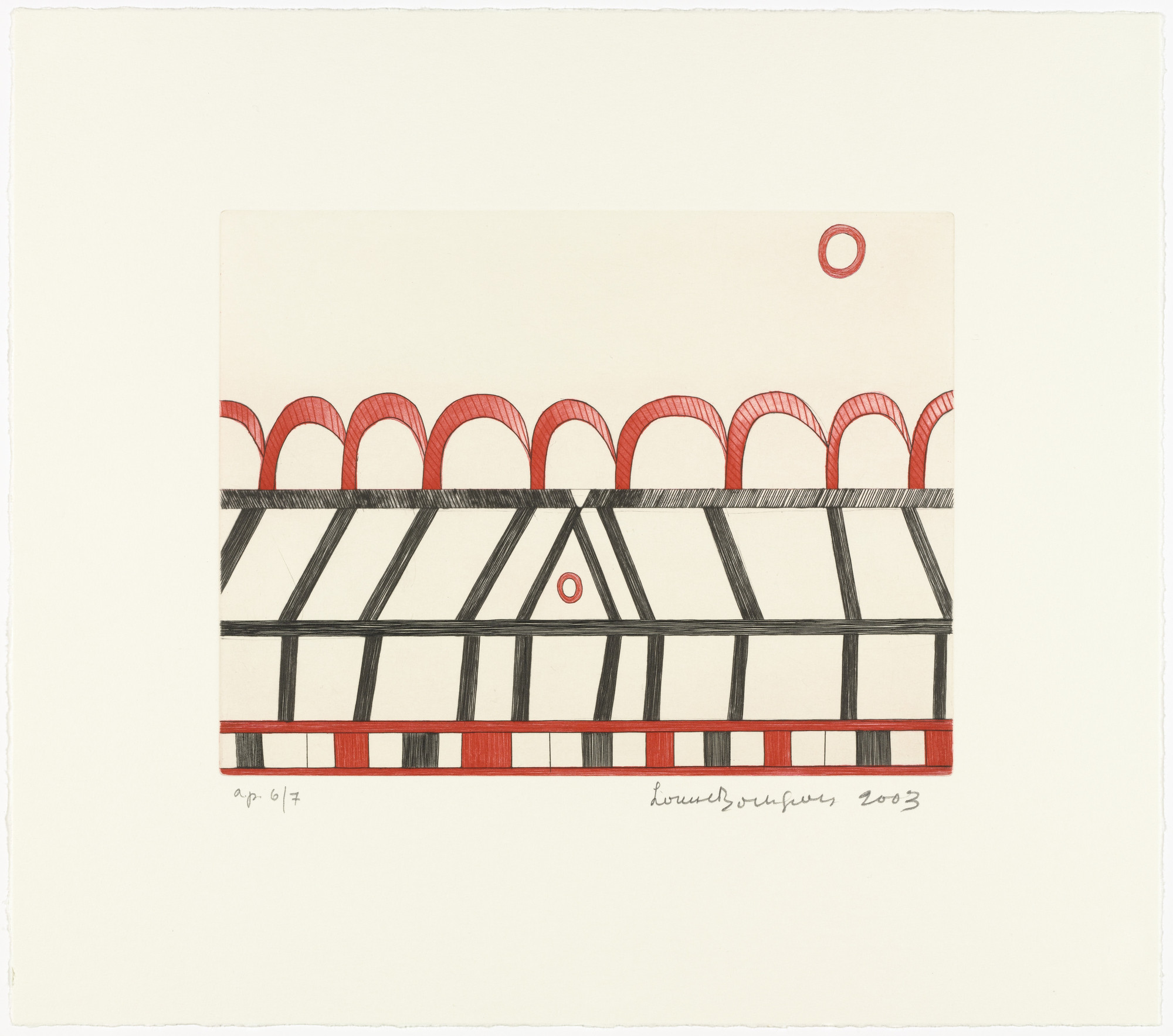 Louise Bourgeois. The Happy House , plate 7 of 7, from the portfolio, La Réparation